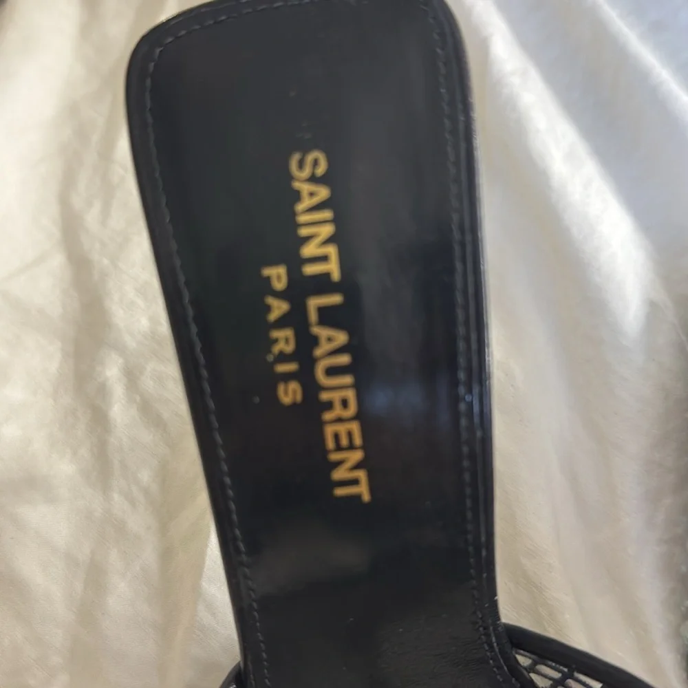 Saint Laurent Mesh Rhinestone Mules size 37 - Picture 6 of 7